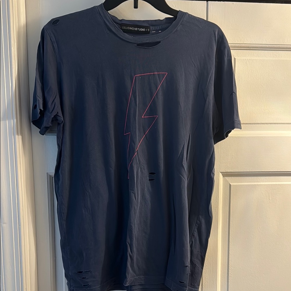 Blue Short Sleeve Crew Neck Tee